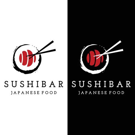 Sushi Logo Template Designseafood Or Traditional Japanese Cuisine With