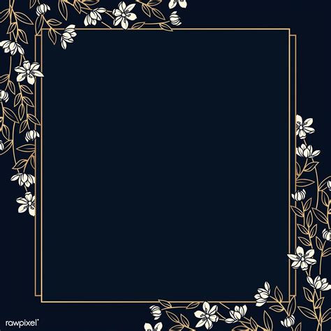 Download premium vector of empty floral frame design vector by tang ...