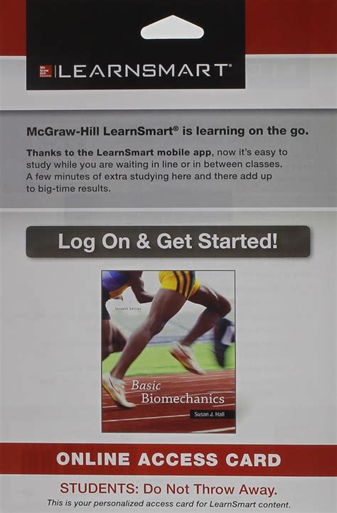 Learnsmart Standalone Access Card For Basic Biomechanics