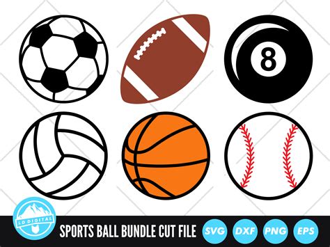 Sports Ball Bundle SVG Files Graphic By Lddigital Creative Fabrica