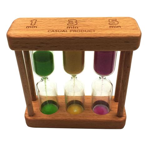 3 In 1 1 3 5 Minute Hourglass Wood Glass Sand Timer For Kitchen Cooking European Creative Wood