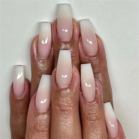 Amazon Rikview French Tips Nails Long Press On Nails Coffin Fake