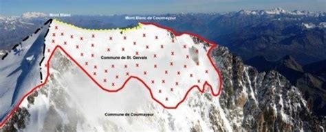 Di Chi La Vetta Del Monte Bianco La Cima Divisa Dalla Cresta