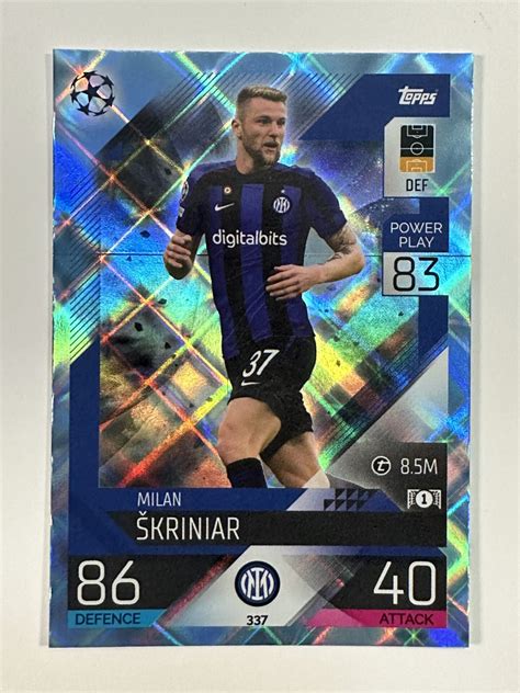 337 Milan Skriniar Base Crystal Foil Parallel Inter Milan Topps Match