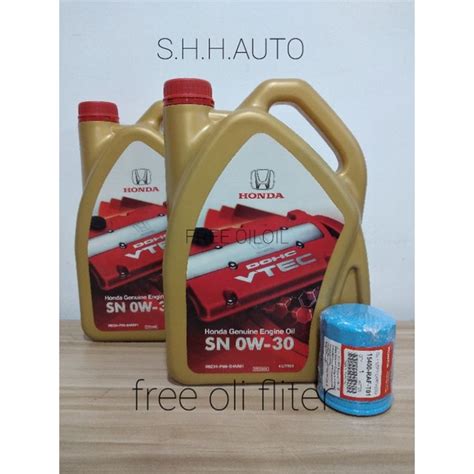 Honda Genuine Fully Synthetic Sn W Engine Oil Pcs Oil Filter Honda