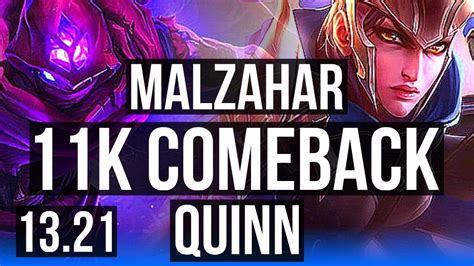 Malzahar Vs Quinn Mid M Mastery Comeback Games