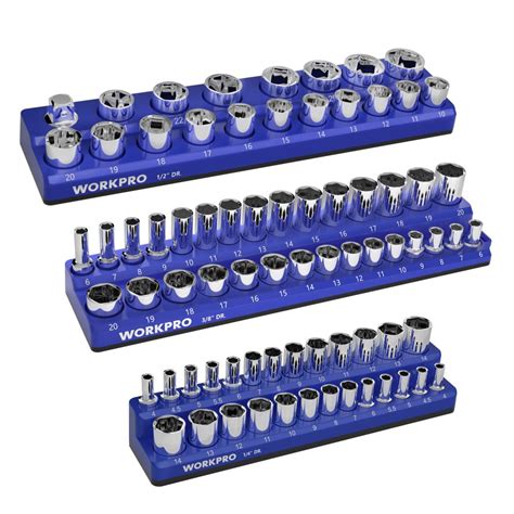 Metric Magnetic Socket Organizer Set Workpro® Tools