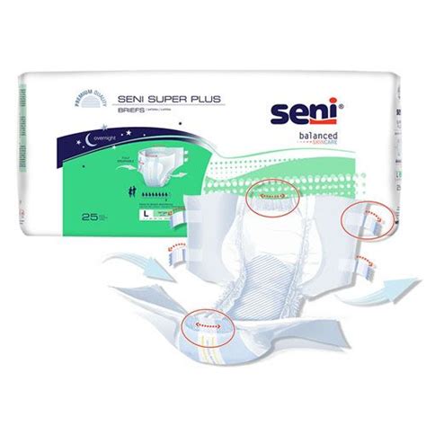 Seni Super Plus Briefs Small Medium Regular Large Xl Vitality