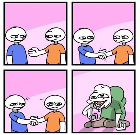 Two persons shaking hands Blank Template - Imgflip