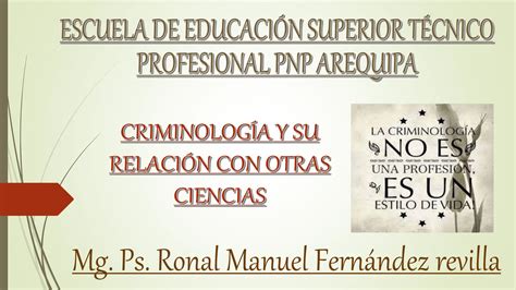 Sesion B Criminologia Y Otras Ciencias Pnp Pptx