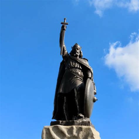 Statue Of King Alfred The Great Of Wessex In Winchester England