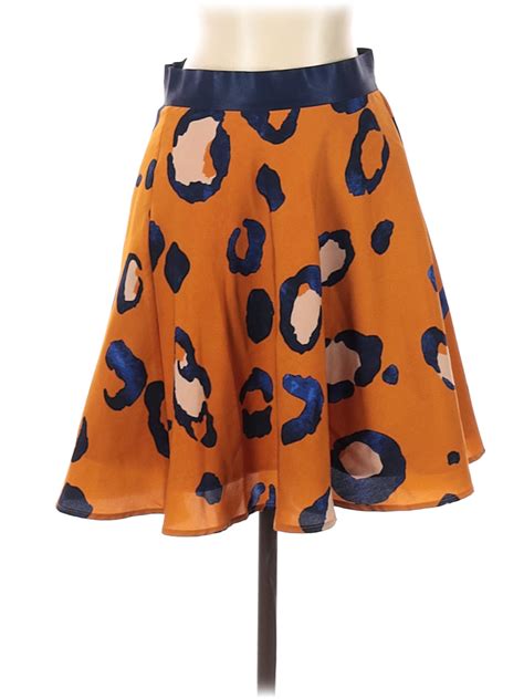 3 1 Phillip Lim For Target 100 Polyester Orange Casual Skirt Size 4