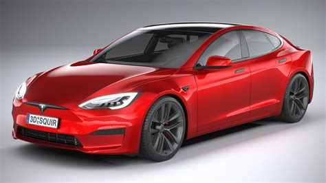 Tesla Model S 2021 3d Model 129 3ds C4d Lwo Fbx Ma Max Obj