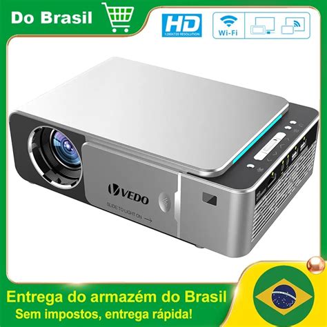 Projetor LED portátil HD VEDO para cinema em casa resolução nativa