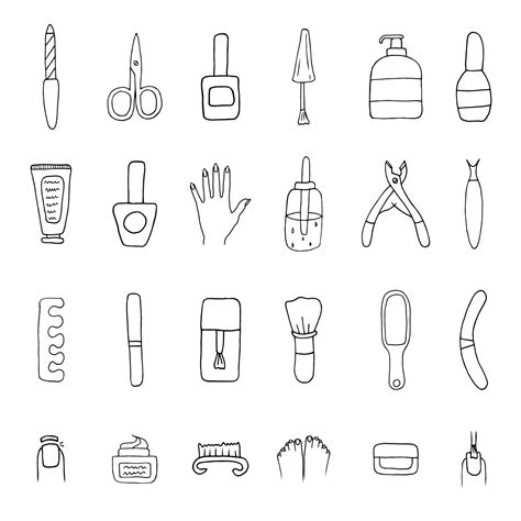 Manicure And Pedicure Icons Simple Vector Set Contains Such Sign As