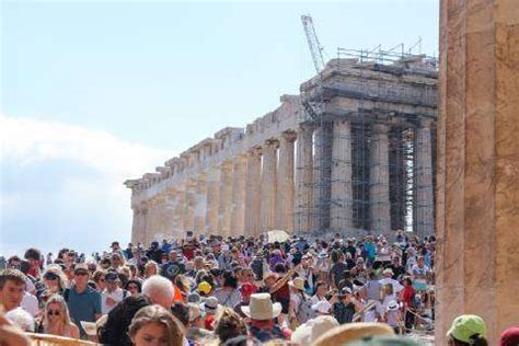 June Athens Attica Greece Overcrowded With Thousands Of