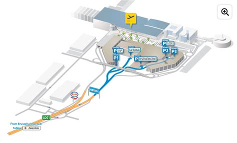 Brussels Airport Parking Map (2025) - All Maps