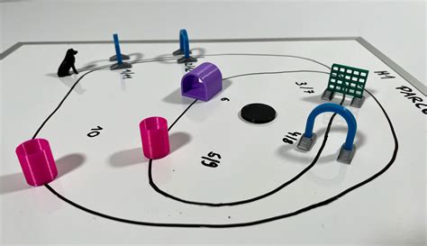 Hoopers Parcours Miniature Equipment Set With Whiteboard And Pen Etsy