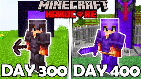 I Survived 400 Days In Minecraft Hardcore YouTube