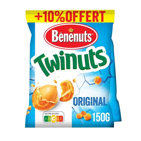 Cacahuètes enrobées saveur nature plus 10 offert BENENUTS TWINUTS