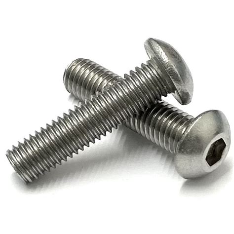 M4 X 20mm A2 Stainless Steel Socket Button Dome Head Allen Screws Bolts Iso 7380 Bolt