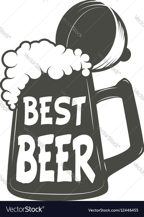 Best beer vintage mug Royalty Free Vector Image