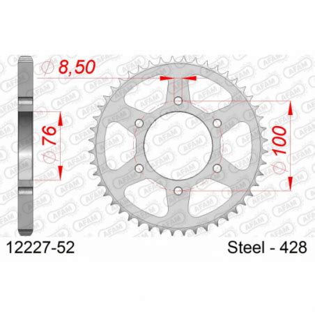 01213201 Afam Kit Chaine Acier Yamaha Mt 125 2020 2021 Pignons 14