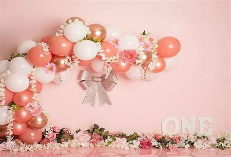 Photography Background Bohemian Style Balloon Girl Boy 1st Birthday