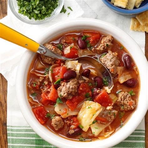 Cabbage And Beef Soup Recipe Taste Of Home