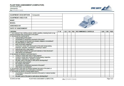 Free Roller Risk Assessment Template Spire Safety Consultants