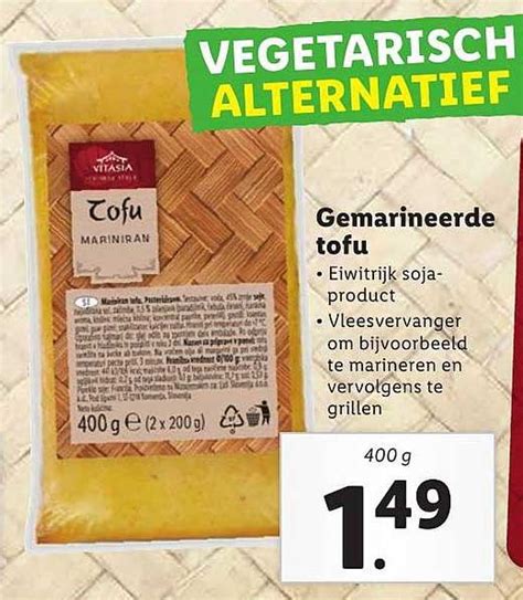 Vitasia Chinese Style Gemarineerde Tofu Aanbieding Bij Lidl Folders Nl