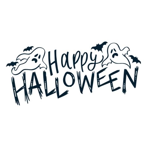 Diseño Png Y Svg De Feliz Etiqueta Engomada De La Insignia De Halloween