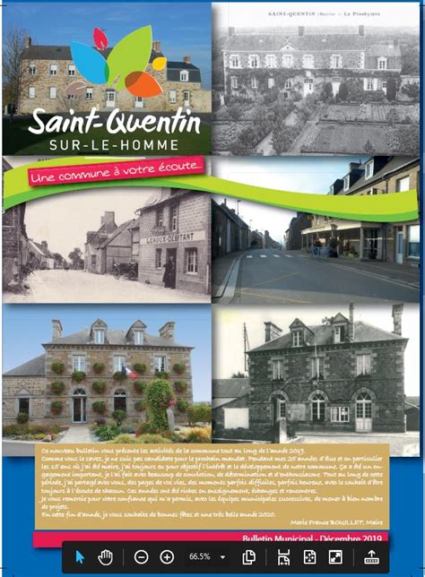 Bulletin Municipal décembre 2019 Saint Quentin sur le homme