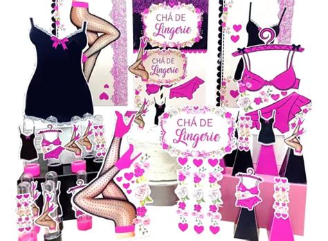 Ch De Lingerie Kit Festa Completo Decora O E Lembrancinha Mercadolivre