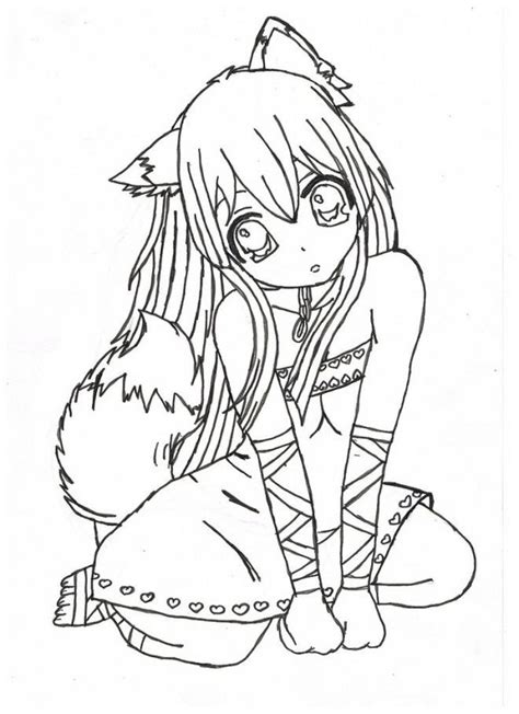 Coloriage Fille Kawaii Sur Ordinateur Et Dessin Gratuit à Imprimer