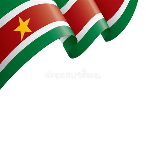 Bandera De Suriname Ejemplo Del Vector En Un Fondo Blanco Ilustraci N