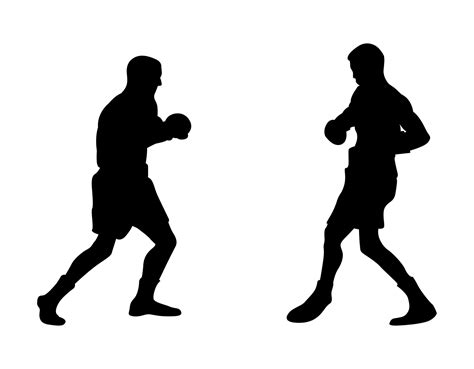 Vector Illustration Of Boxers Silhouette Vector Art At Vecteezy