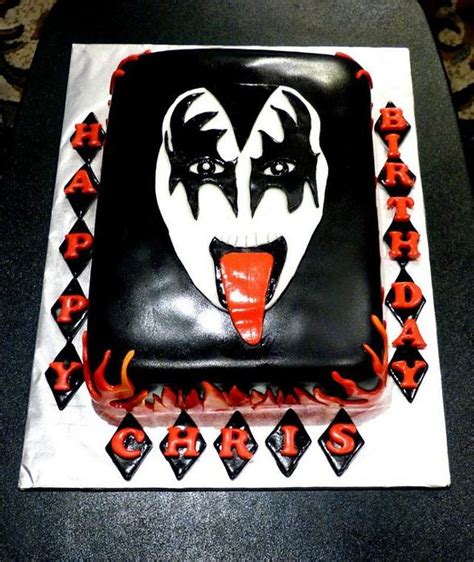 Kiss Birthday Cake - Decorated Cake by rockinrattie - CakesDecor