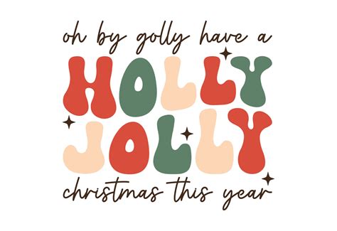 Holly Jolly Christmas Quote 17395654 Vector Art At Vecteezy