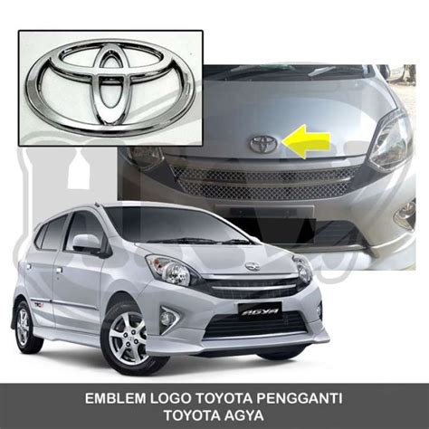 Jual EMBLEM PENGGANTI LOGO DEPAN TOYOTA AGYA Di Seller Lilliaa Shop