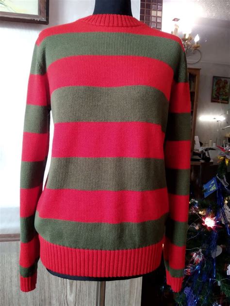 Freddy Krueger Sweater 100% Merino Wool Jumper Halloween | Etsy