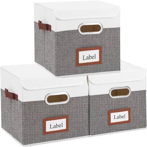 Yawinhe Lot de 3 Boîte de Rangement Paniers de rangement Pliables avec