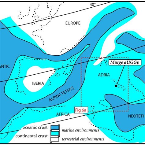 Palaeogeographic Map Of Adria At The Beginning Of The Late Cretaceous