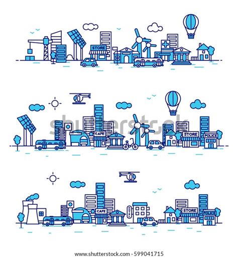 City Landscape Illustration Vector Stock Vector (Royalty Free ...