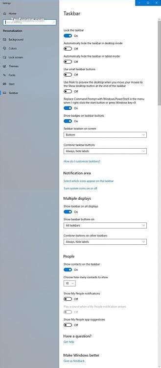 Create Taskbar Settings Shortcut In Windows Tutorials 62752 Hot Sex