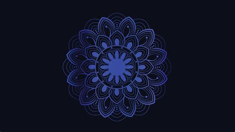 Abstract Blue Color Mandala In Dark Blue Background 32498308 Vector