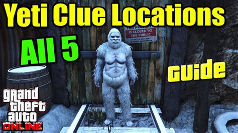 All Yeti Clue Locations Unlock Yeti Guide Gta Online Youtube