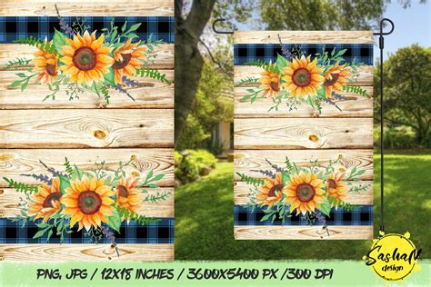 Garden Flag Sunflower Sublimation Graphic By Sashanikart · Creative