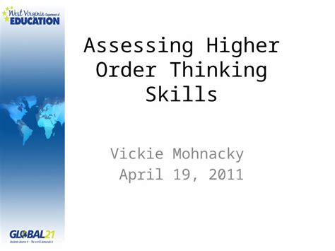 Pptx Assessing Higher Order Thinking Skills Dokumentips