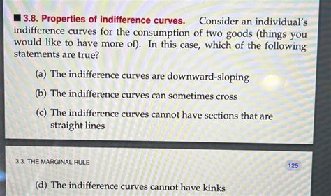 Solved 38 Properties Of Indifference Curves Consider An